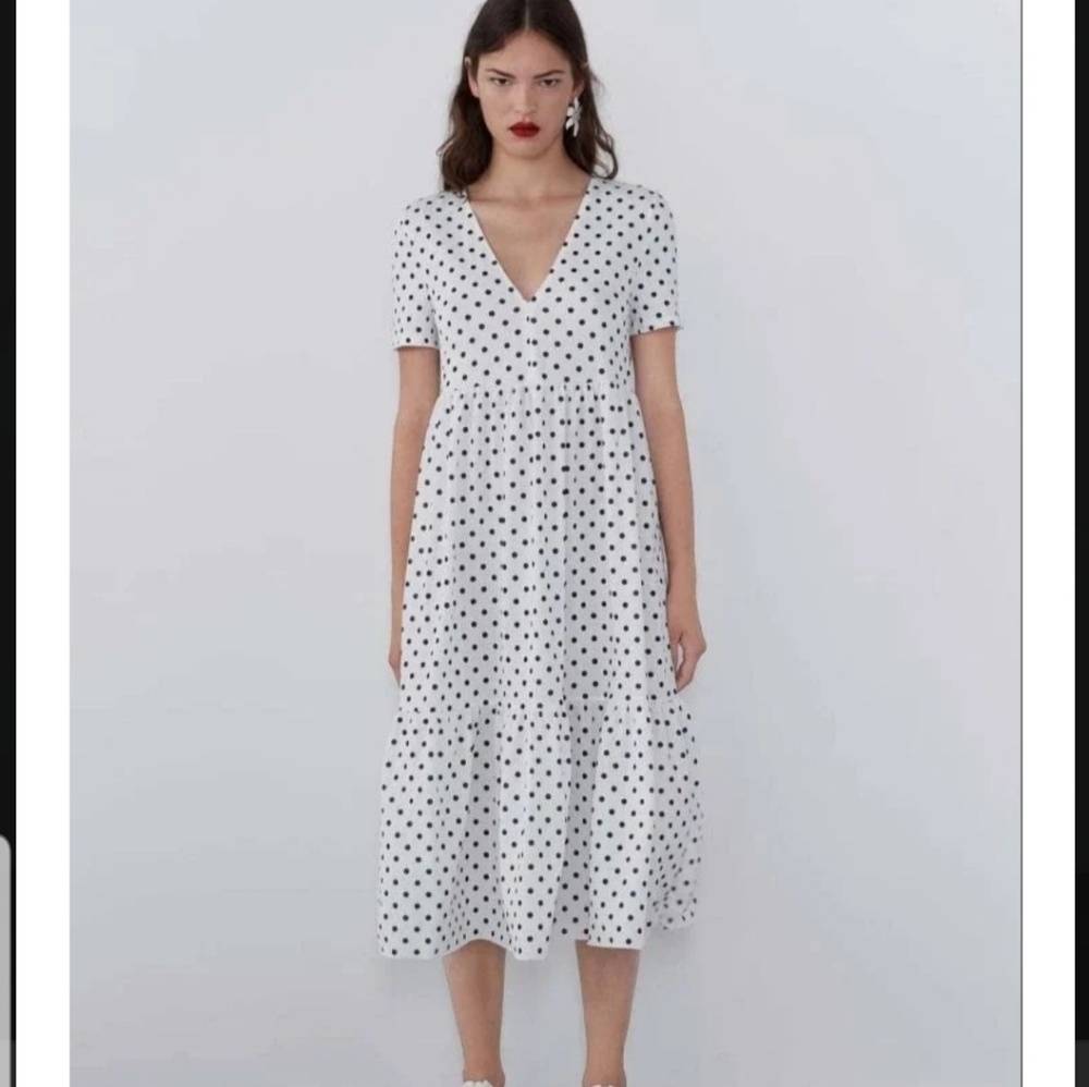 ZARA printed Polka Dot Dress